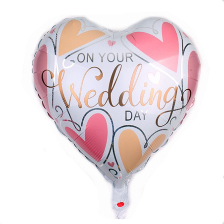 Ballon de mariage coeur blanc