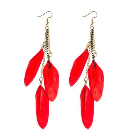 Feather earrings Avita in different colors