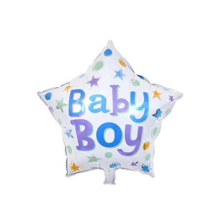 White Birthday Balloon Baby Boy