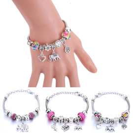 Silberfarben Charm Armband...