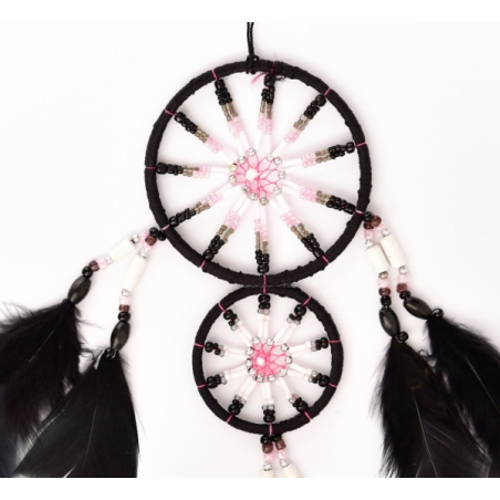 Black dream catcher Toblack with 2 rings and star pattern - 2