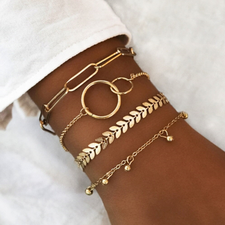 Bellissimo set di 4 braccialetti Boho Diva