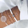 Lot de 5 bracelets Boho Dariella pendentifs différents