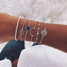 Lot de 6 bracelets Arina avec Boha et pendentifs divers