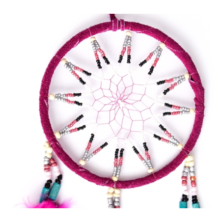 Bordeaux red medium-sized dream catcher Pina - 2