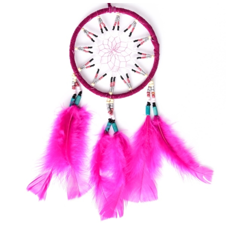 Bordeaux red medium-sized dream catcher Pina - 1