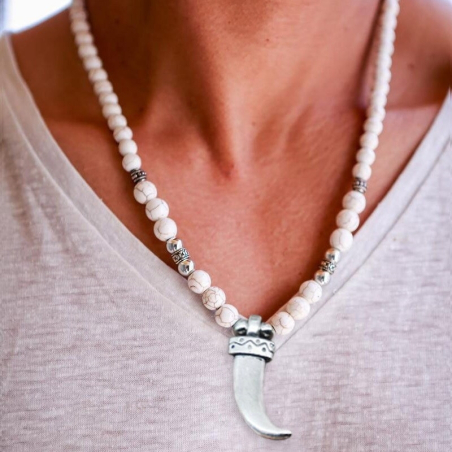 Collana da surfista da uomo con dente