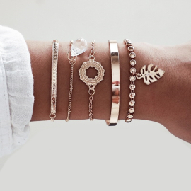 Set of 5 Malia with Boha bracelets and bangles