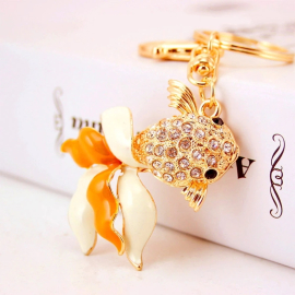 lucky charm goldfish keychain