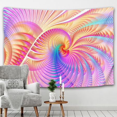 Colorful psychedelic wall hanging