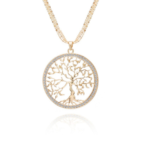 3-piece necklace with large tree of life pendant