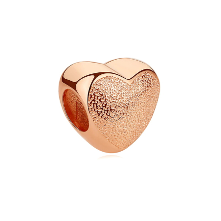 rose gold charm heart pendant