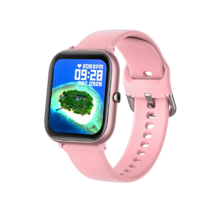 Pink Smart Activity Tracker with countless backgrounds