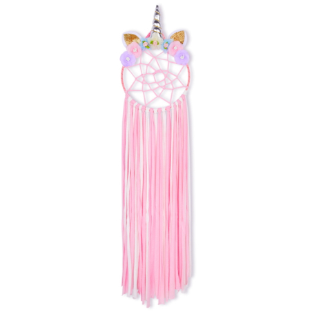 Pink and white girls unicorn dream catcher Larisa