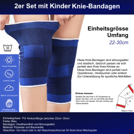 Set of 2 blue children's knee bandages