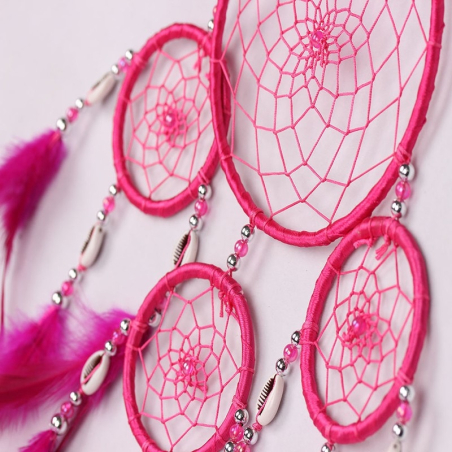 Pink Dream Catcher Valentina with 4 Rings - 2