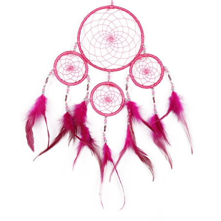 Pink Dream Catcher Valentina with 4 Rings - 1