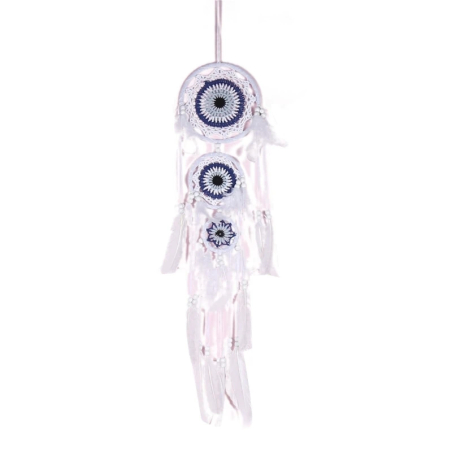 White Dream Catcher Sticky with 3 Rings