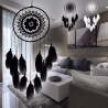 Large black dream catcher Lena with embroidery pattern