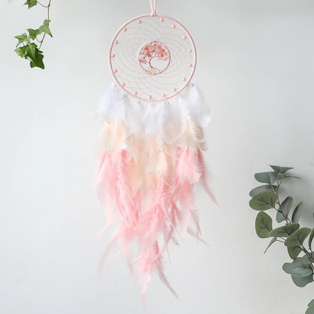 Pink Children's Dream Catcher Balina with Tree of Life