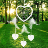 White Children's Heart Dream Catcher Bellezza