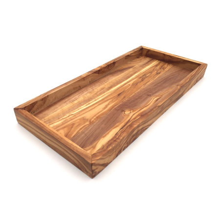 Medium square olive wood serving tray