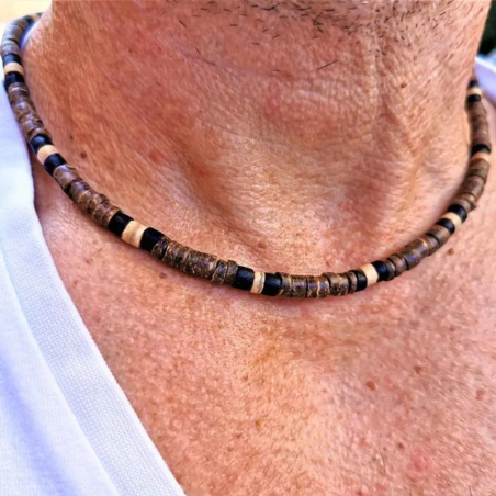 Brown Men's Surfer Necklaces with Extension