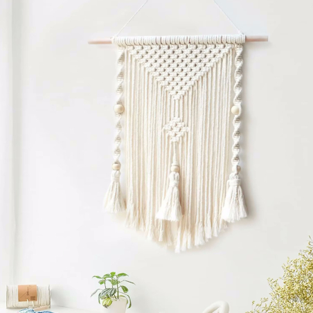 Beautiful macrame wall hanging Valencia with shaggy