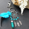 Silver-colored dream catcher keychain Rano with amulet