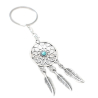 Silver-colored dream catcher keychain Vero