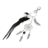 Silver-colored dream catcher keychain Yin Yang