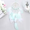 Small green and white dream catcher Aurelia with LED