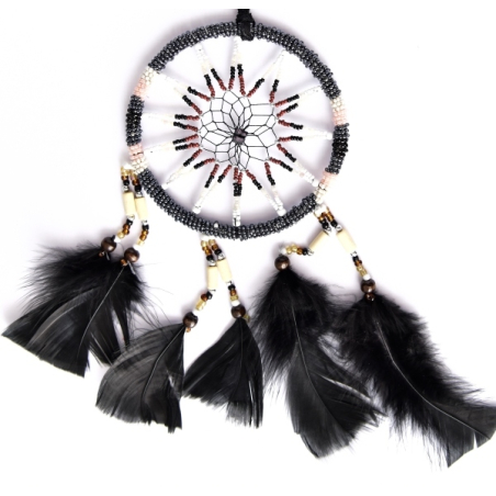 Black Dream Catcher Black Star with Star Pattern - 1