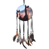 Medium-sized black children's dream catcher Beauty with horse picture