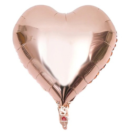 Magnifique ballon coeur en or rose - 2