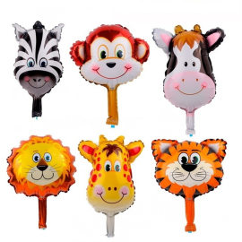 Set di 6 palloncini per feste con animali divertenti