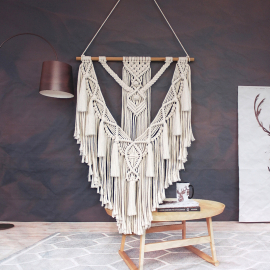 Macrame tapestries and shelves